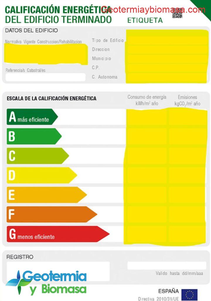 Calificación energética / Certificado energético